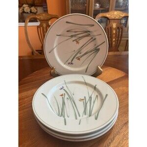 4 Piece Mikasa Metro Bob Van Allen Sketch Book Dinner Plates Made In Japan